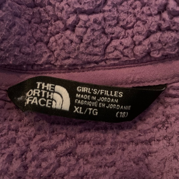 The North Face Girls Thick Fleece Pullover Purple Cozy Shawl Collar Size XL (18) - Picture 6 of 9